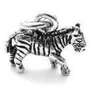ZEBRA CHARM IN STERLING SILVER.